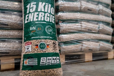 Bio-Energy witte pellets 15Kg zak 